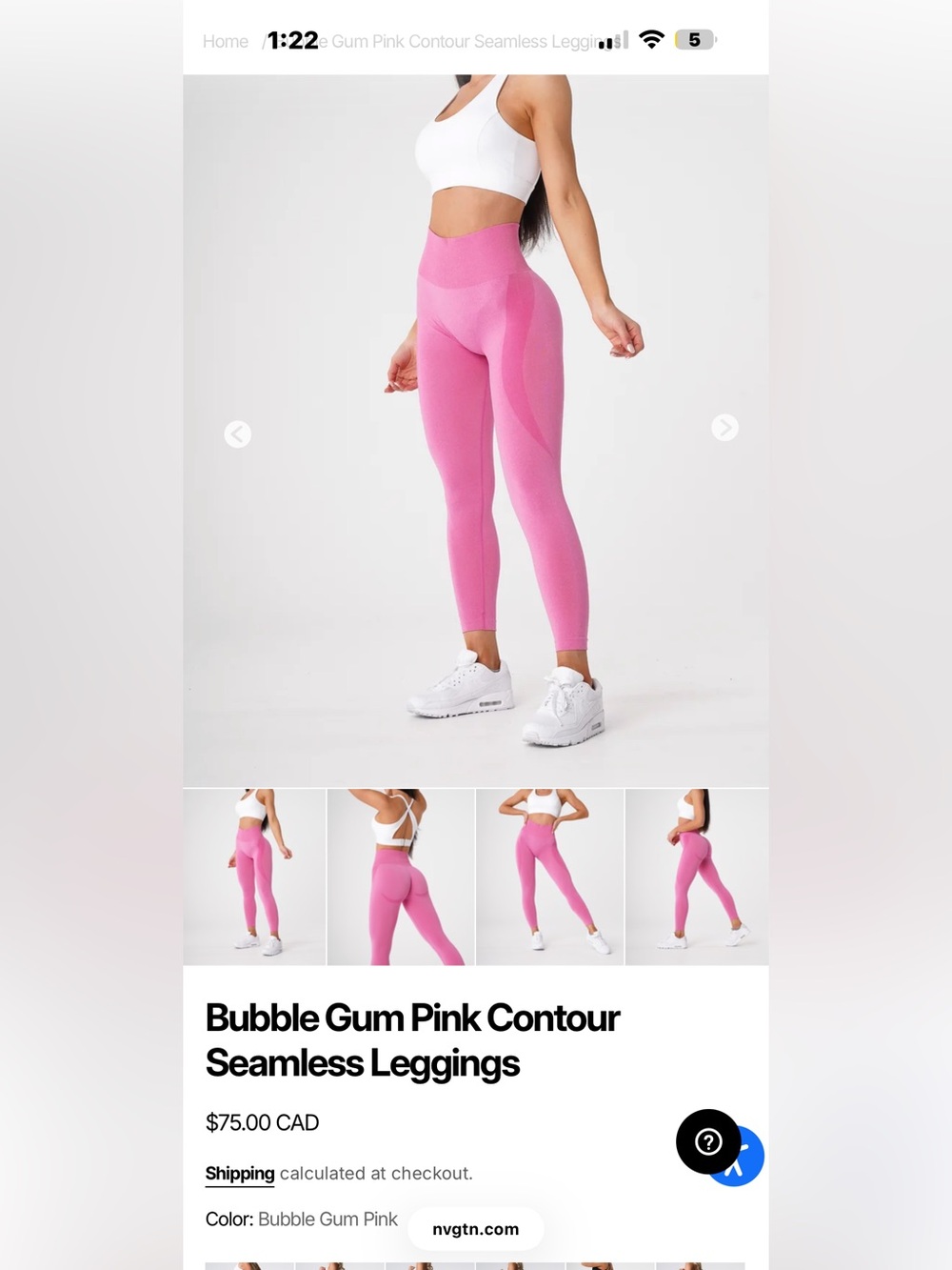 NVGTN Bubble Gum Pink Contour Leggings